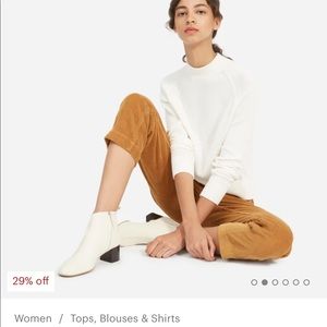 Everlane cropped mock turtleneck in navy